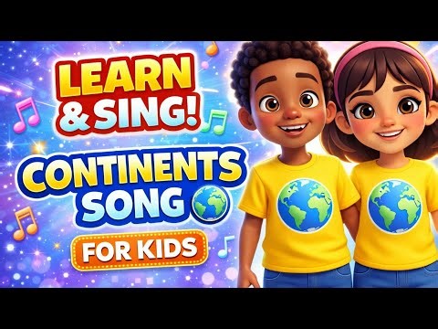Learn the 7 Continents with Zion & Chara 🌍 | Kids Educational Song to Learn & Sing