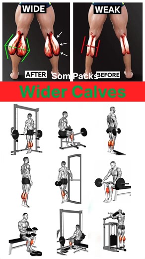 Wider calves exercise at gym 💪 #calvesworkout #workout | Som Packs