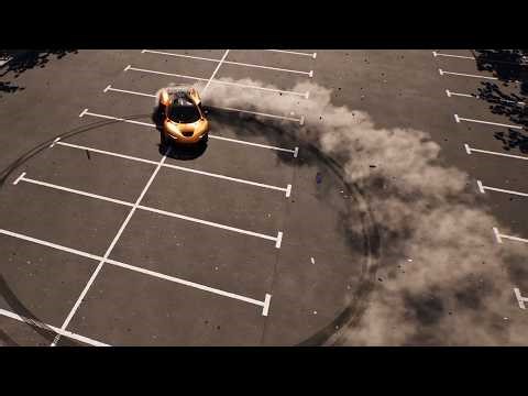 Unreal Engine Automotive Burnout VFX: Smoke, Drift Marks, Falling Leaves