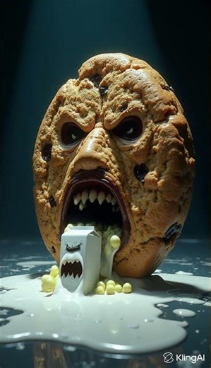 Terrifying 3D Horror: The Angry Cookie & Milk Monster Awaken 🍪🥛👁️