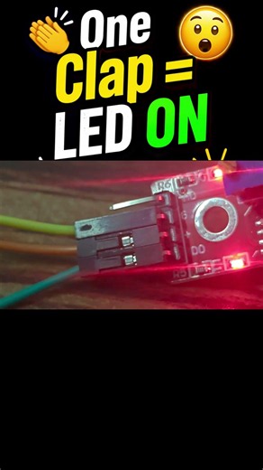 Clap Your Hands and the LED light Turn ON | Project for Beginners #electronicsproject #clap
