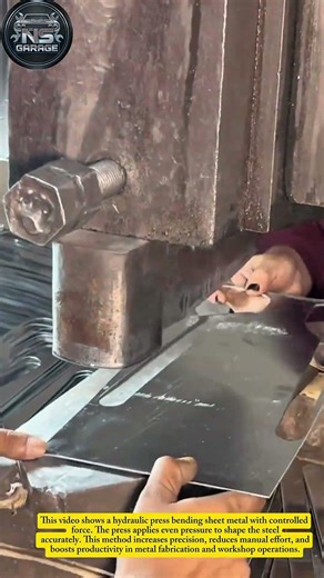 Hydraulic Press Metal Bending | Fast Sheet Steel Forming Process#shorts #usa