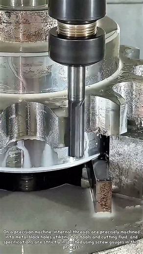 Precision Metal Part Machining Process via Vernier Calipers and Thread Machining (Tapping)