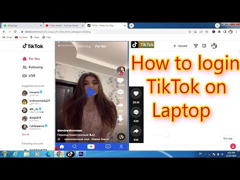 how to tiktok login in laptop | login TikTok id in pc