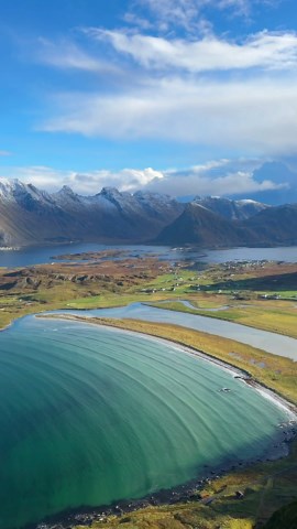 Breathtaking Aerial Views of Coastal Mountains and Bays