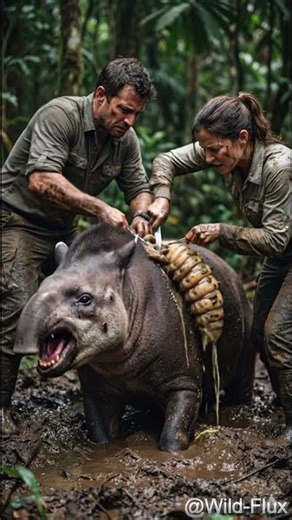 Removing GIANT MUTANT BOTFLY Larva from Tapir's Back! Gross Rescue 😱 巨虫 | बचाओ