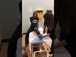 Presley Broken Left Tibia Cast removal 9 weeks