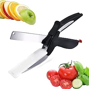 Amazon.com: ENDLILI kitchen vegetable scissors, food scissors with built-in cutting board, multifunctional intelligent Quick Vegetable Slicer, stainless steel kitchen food cutting Choppers,kitchen shears: Home & Kitchen