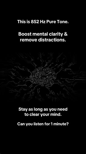 5D Waves | 852 Hz Pure Tone Meditation. Can you listen for 1 minute? 🧠 Download the 5D Waves app in bio. | Instagram