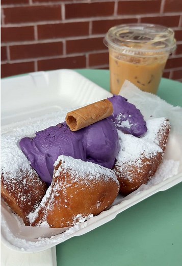 Delicious Ube Beignets from Lancaster Beignet Company