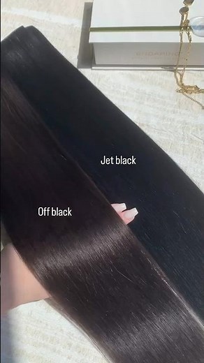 Which is your hair color? Comparison of Jet black and Off black✨ #haircolor #healthyhair
