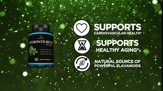 Premium Pterostilbene Supplement – Pterostilbene with Resveratrol & Quercetin – Supports Healthy Aging – Natural Source Pterostilbene 100mg per Serving – 60 Capsules