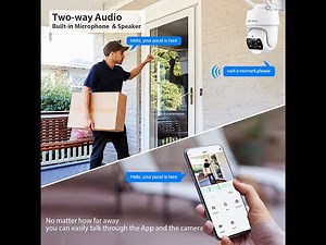 SV3C C16 5MP PTZ WiFi Camera Outdoor,with Floodlight, Auto Tracking,Alexa, Cloud & SD Card Storage