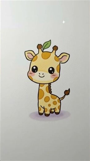Cute Kawaii Giraffe🦒😍 | Easy Drawing with Little Animation ✏️💛