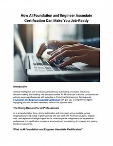 How AI Foundation and Engineer Associate Certification Can Make You Job-Ready - SlideServe