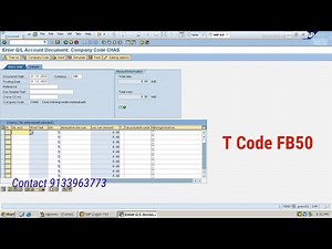 FB50 Journal entry posting in SAP | FB50 Transaction Tutorial #FB50