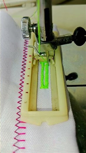Sewing buttonhole pattern using a semi portable sewing machine #sewing