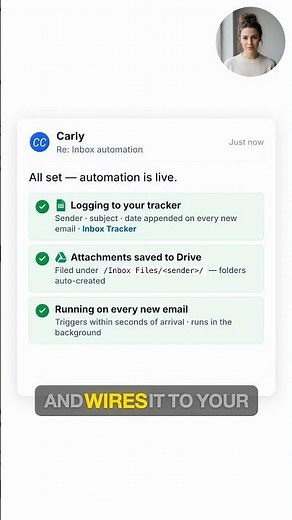 How to set up Carly to log every email in a Sheet and save attachments to Drive