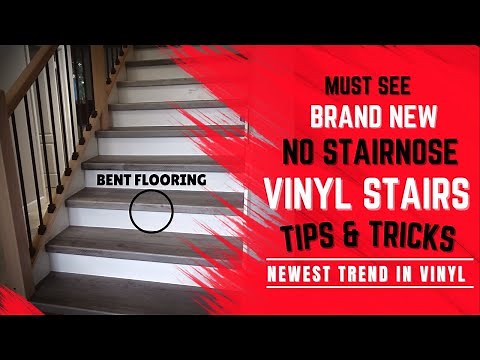 LUXURY VINYL FLOORING STAIRS, HOW TO INSTALL VINYL ON STAIRS, FLUSH VINYL STAIRS, NO STAIRNOSE, DIY