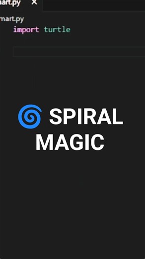 🌀 Amazing Spiral Animation Using Python 🤯 #coding #python #shorts