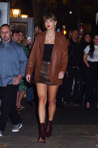Taylor Swift Goes Monochrome in Cozy Shades of Brown for a Night Out in NYC