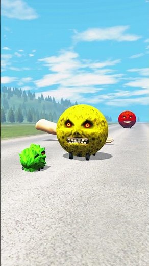 🖐️ Giant Hand vs Rainbow Monster Balls! Crazy Road Challenge 🌈😱