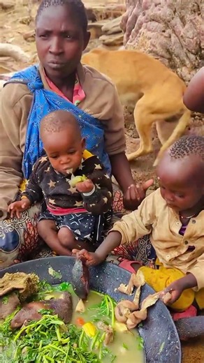 African Family Sharing a Meal Together | Beautiful Village Life & Traditional Food#AfricanVillage #