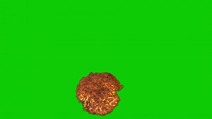 Download Fiery explosion isolated on green background for free