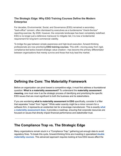 The Strategic Edge_ Why ESG Training Courses Define the Modern Enterprise - SlideServe