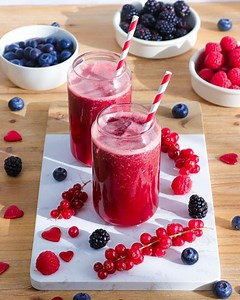 Recette Jus de fruits aux pommes et fruits rouges sur Chefclub daily
