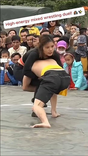 "Seriously, seeing the technique and horizontal take-down in the mixed wrestling arena 🤼‍♂️🔥🤼‍♀️🥳