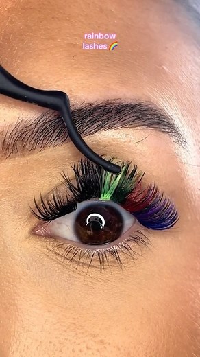 create rainbow lashes with me🌈🤍 using every coloured lash we have available!! #lashribbons #diyeyelashextensions #underlashapplication #lashapplication #colourlashes #rainbowlashes | 𝗟𝗮𝘀𝗵 𝗥𝗶𝗯𝗯𝗼𝗻𝘀 𝗗𝗜𝗬 𝗟𝗮𝘀𝗵𝗲𝘀