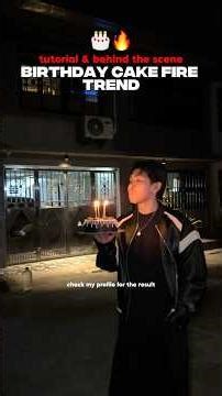 the birthday cake fire trend tutorial and bts. 🎂🔥