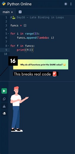 Day 16 of 100 Days | Closures explained fast ⚡ #python #youtubeshortsvideo #viral #fypシ゚viral