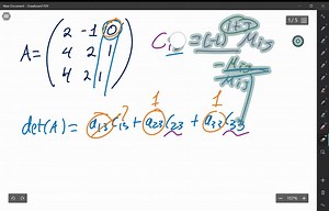 SOLVED:find the determinant of the matrix. Expand by cofactors using the row or column that appears to make the computations easiest. [     2     -1     0       4     2     1       4     2     1 ]