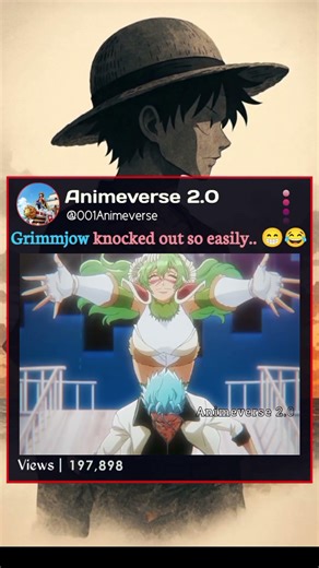 Grimmjow Knocked Out Easily! 😂😂 #bleach #anime #nel #ichigo #grimmjow