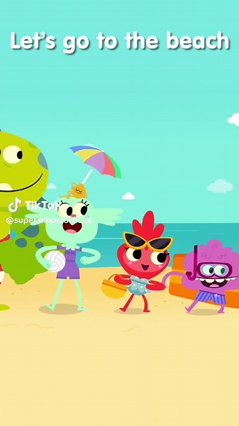 Let’s Go To The Beach 🏖️ Have a super fun weekend! #supersimplesongs #supersimple #kidssongs #letsgotothebeach #beach #beachvibes #toddlerlife #preschool #parents #fyp #nurseryrhymes #summer #summersong #friendship
