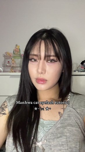 Manhwa-Style Cat Eyelash Tutorial for Stunning Lashes
