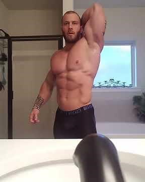 Caleb Blanchard flexing