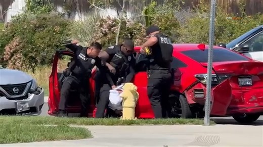 Video shows Colton police officers hitting chase suspect during arrest; department responds
