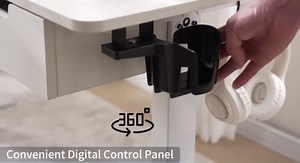 RedLemon 60 Inches L Shaped Electric Standing Desk, Height Adjustable Corner Gaming Desk with Drawers, Keyboard Tray, Power Outlets & LED Lights, Computer Desk with Monitor Shelf, Antique White