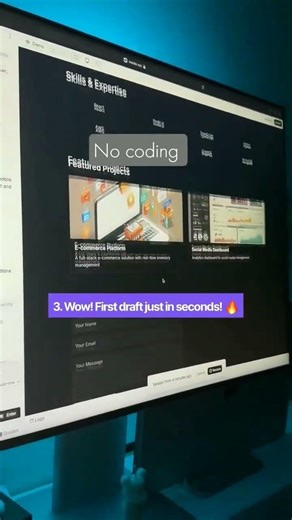 build a website in 60 second! 🤯 #WebsiteCreation #TechTips #WebDesign #Coding #Shorts #BuildAWebsite