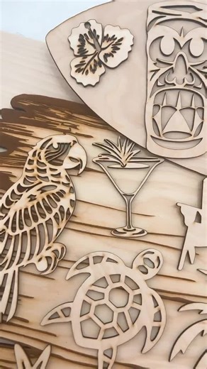Tropical Tiki Bar Beach Sign SVG Bundle 75 Laser Cut Designs Characters Sea Life Flowers and More - Etsy