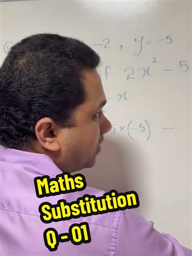 #maths #mathematics #Substitution Maths Substitution, Q - 01