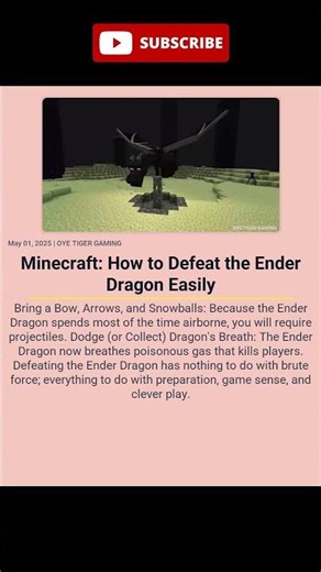 Minecraft: How to Defeat the Ender Dragon Easily