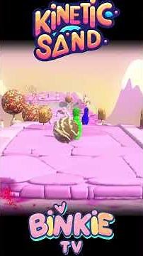 🎨🍭🎳 Learn Bowling Pin Colors with Kinetic Sand and Bowling Ball on a Sugary Track Binkie TV