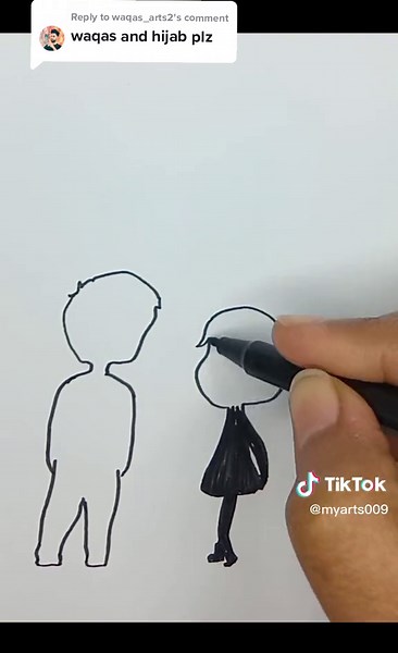 Easy Romantic Couple Drawing Tutorial | Cute Couple Drawing