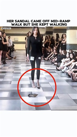 Her Sandal Came Off, But She Kept Walking The Ramp 🥰 #RampWalk #Ramp #Catwalk #Runway #RunwayWalk
