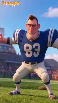 The Three Stooges Play Football – 3D Stadium Chaos! ⚽😂 (1 Minute Comedy)