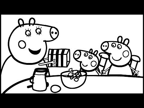 Cooking with Mommy Pig | Coloring Books & Art Colors for Kids - Learn Drawing
